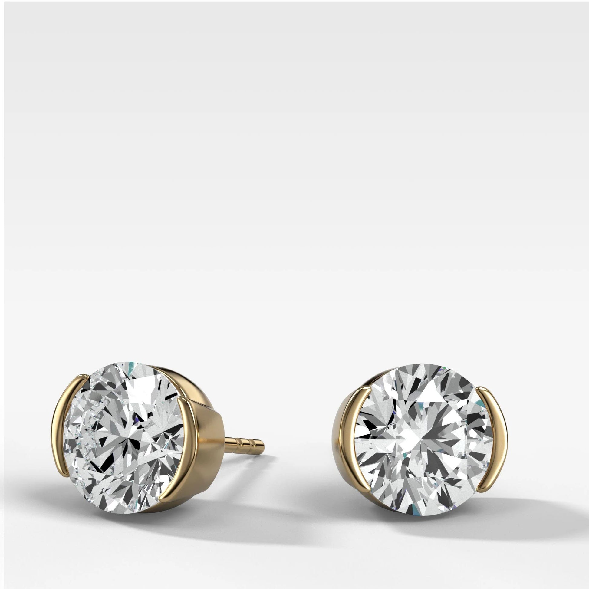 Half Bezel Studs