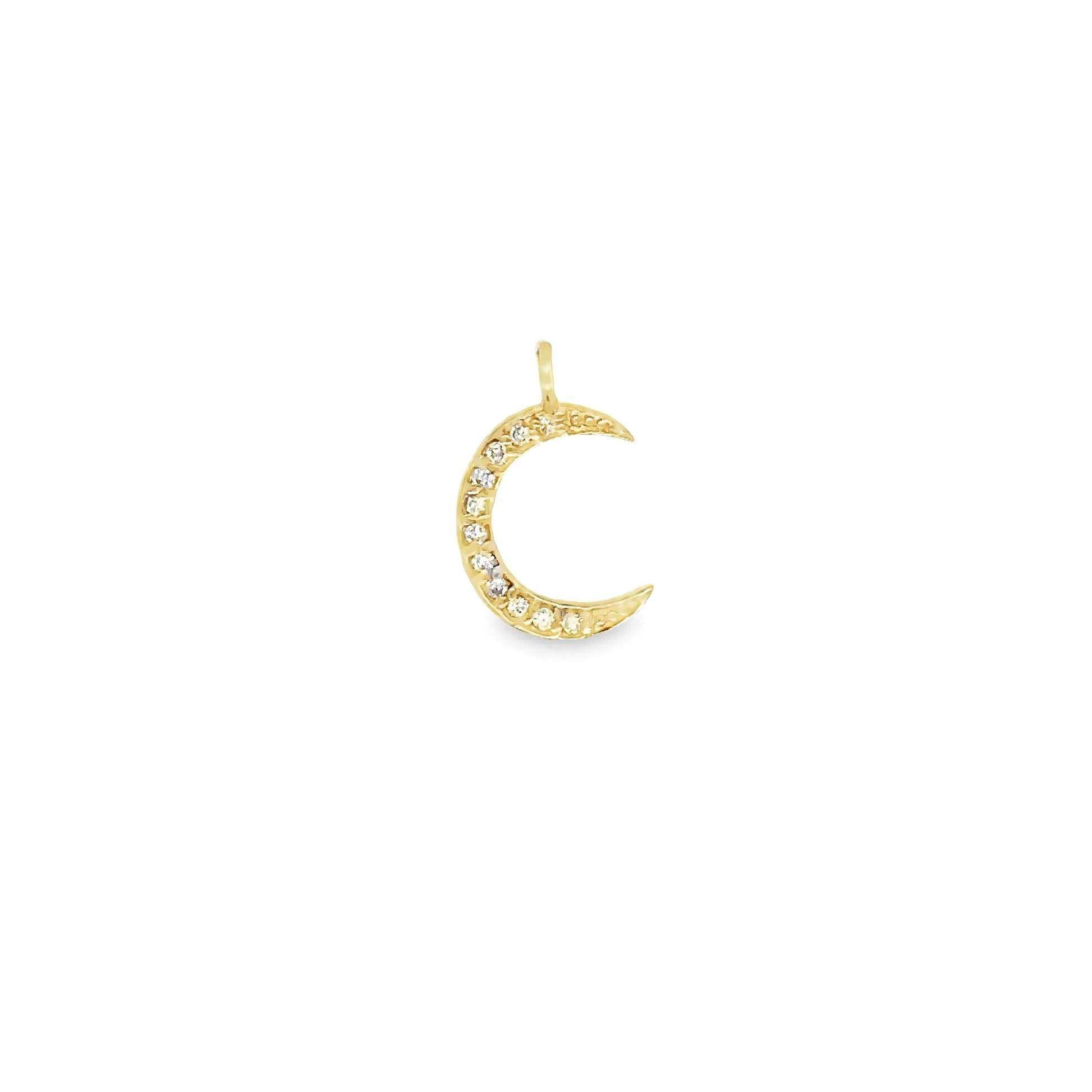 Half Moon Pendant With Diamonds