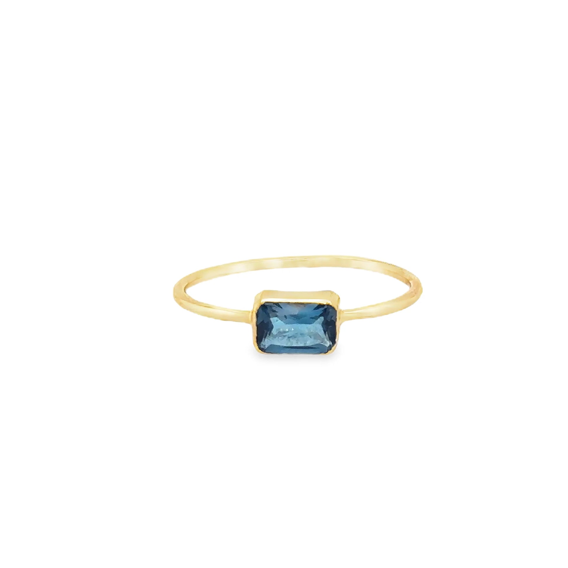 Slim Single Stone Ring