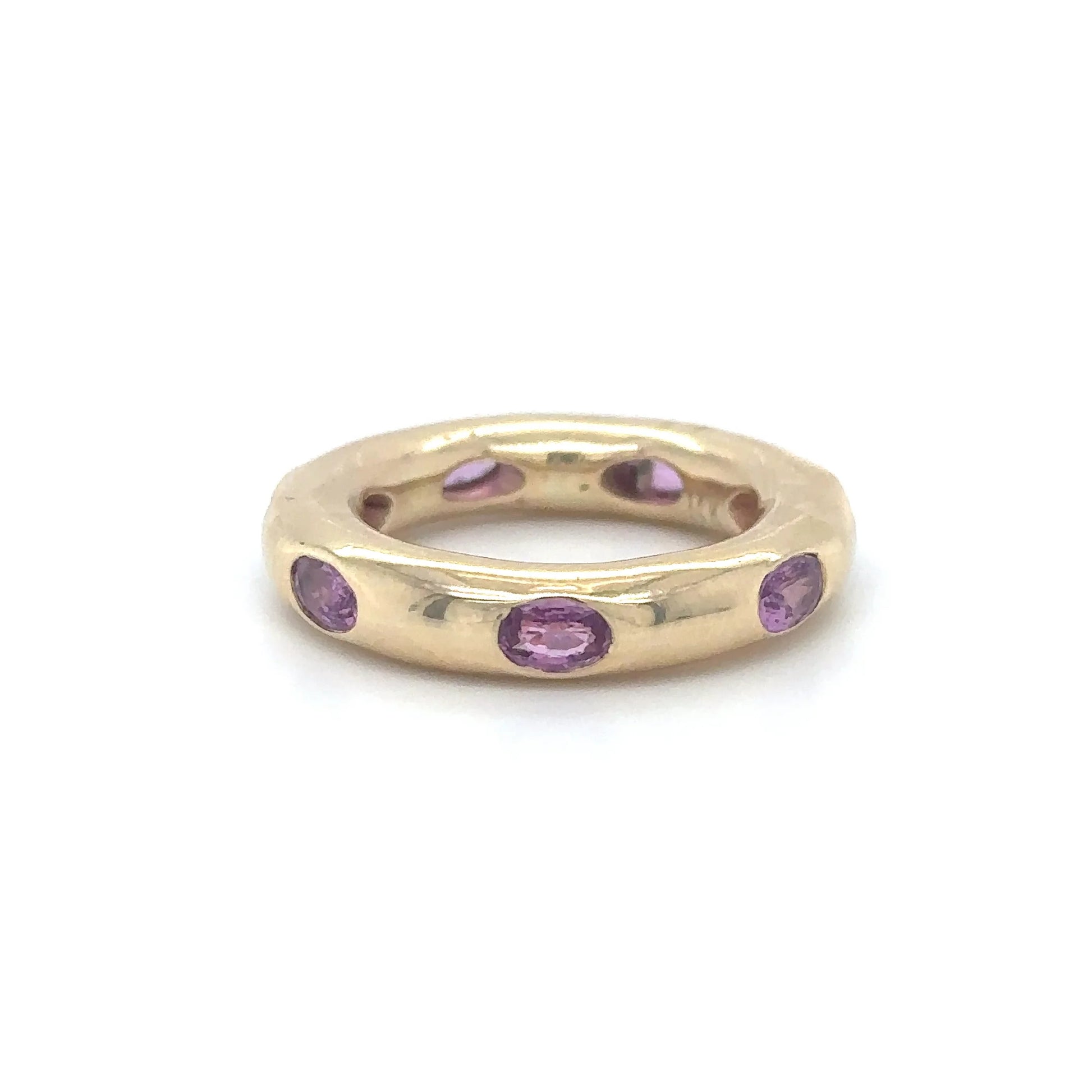 Pink Sapphire Gypsy Ring