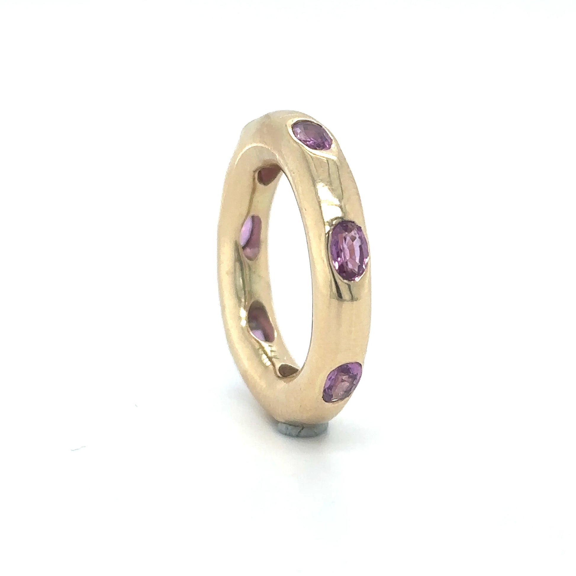 Pink Sapphire Gypsy Ring